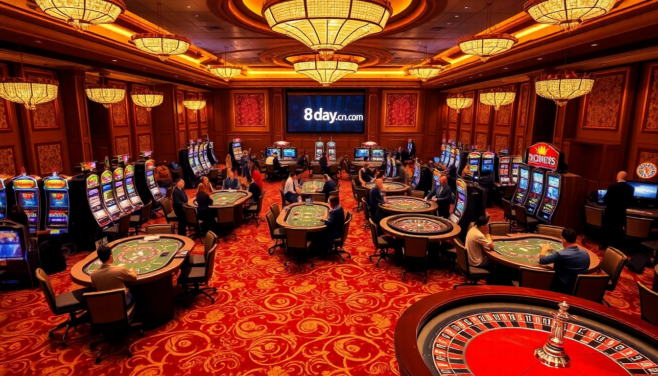 Experience the excitement of gambling at 8day.cn.com with vibrant casino visuals.