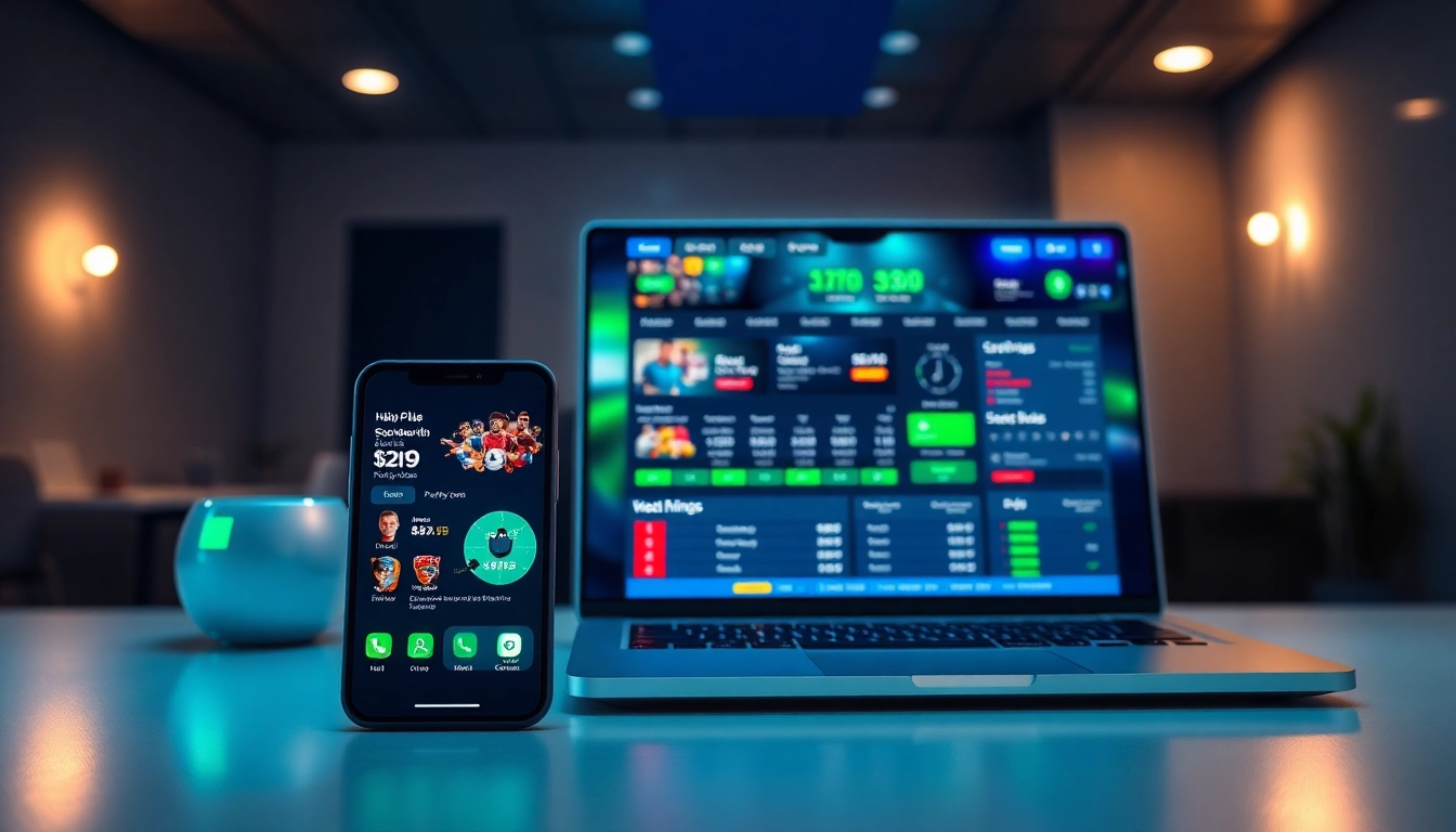 Online betting interface at bk860s.com featuring a smartphone and laptop.